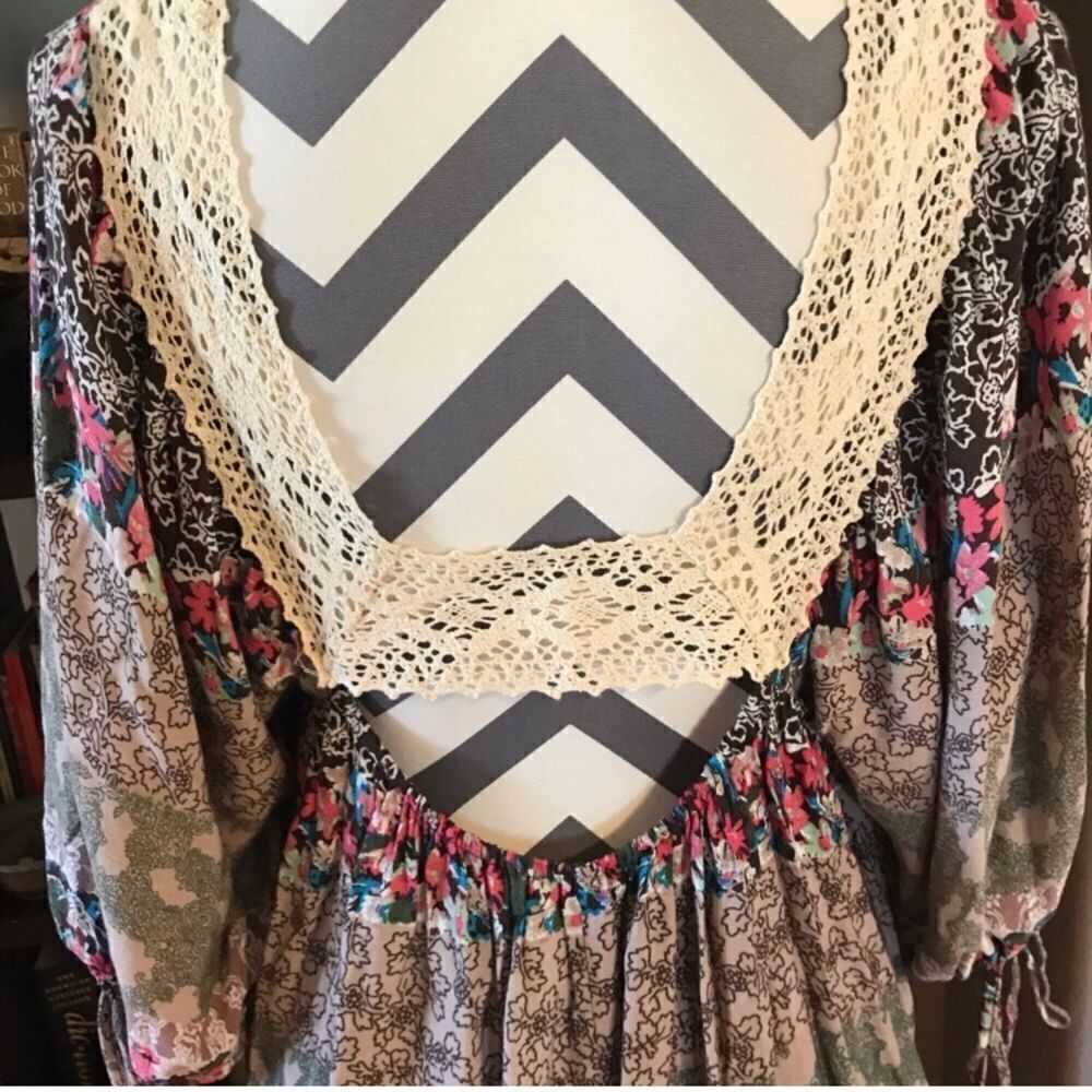 Entro SMALL Multicolored Boho Style Dress - Picture 3 of 3